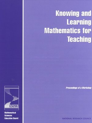 cover image of Knowing and Learning Mathematics for Teaching